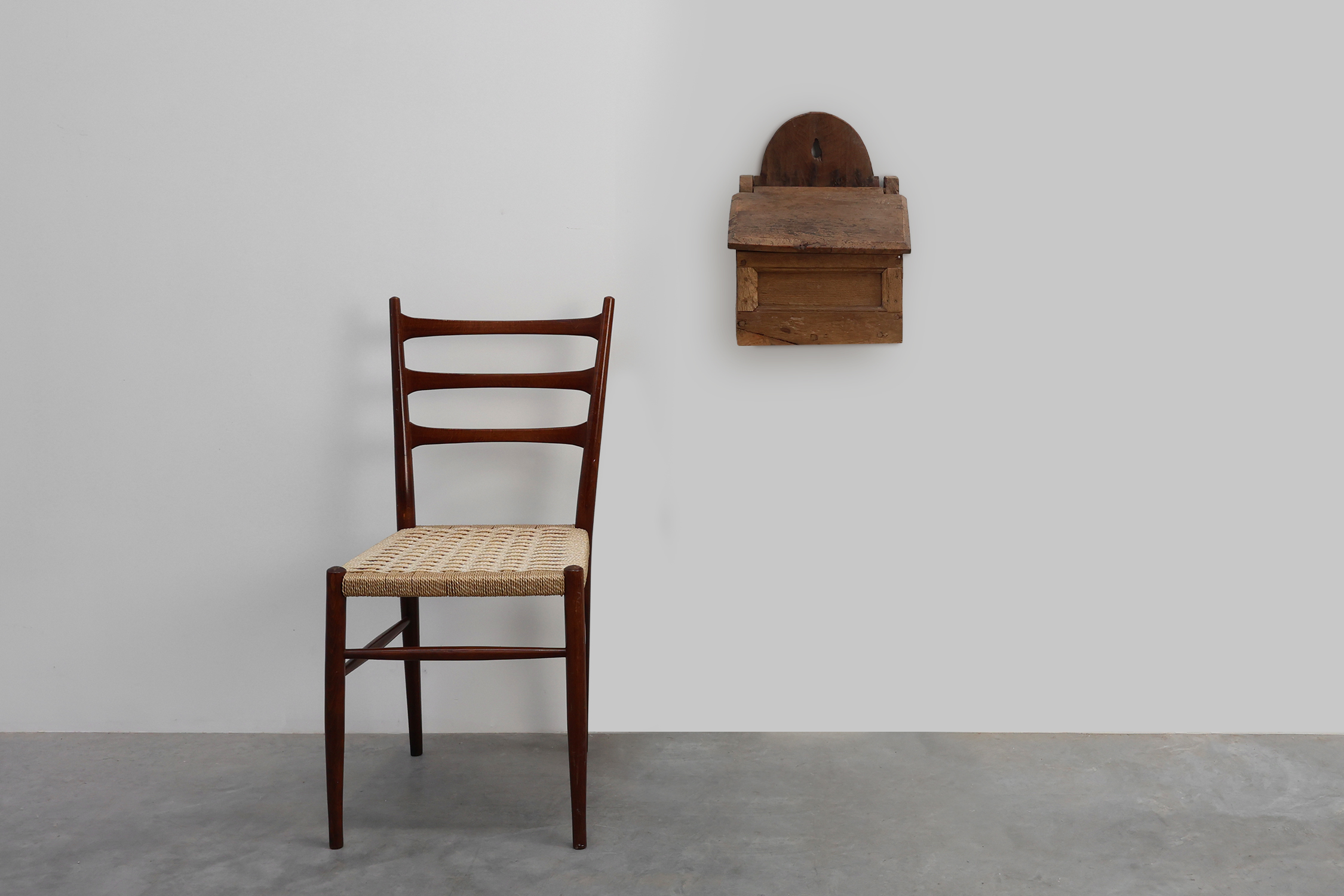 Antique French Oak Wall Salt Box, ca. 1850thumbnail